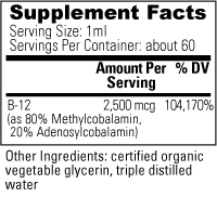 OUT OF STOCK - VEGANSAFE VITAMIN B-12 (2 OZ. BOTTLE)