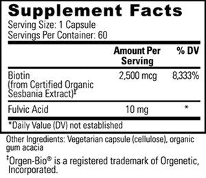 OUT OF STOCK - CERTIFIED ORGANIC BIOTIN
